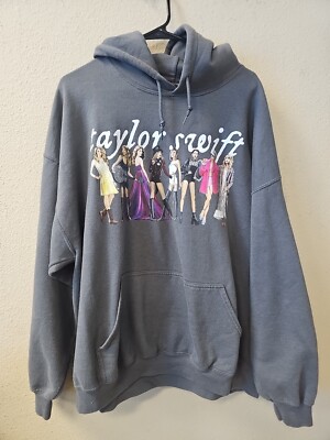 Taylor Swift Eras Hoodie Tour Merchandise 1989 Red Folklore 2 XL Gray Color 
