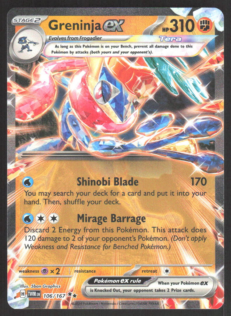 ポケモンカード　GreninjaEX Greninja ex #106/167 SV06: Twilight Masquerade | eBay