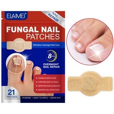 ELAIMEI Fungal Nail Patches - 21Patches, For Damaged Nails Foot Nails Repair