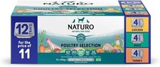 Naturo Adult Dog Tray Grain Free Poultry Selection - 400g ( 12 Pack ) 4.64 per kilo