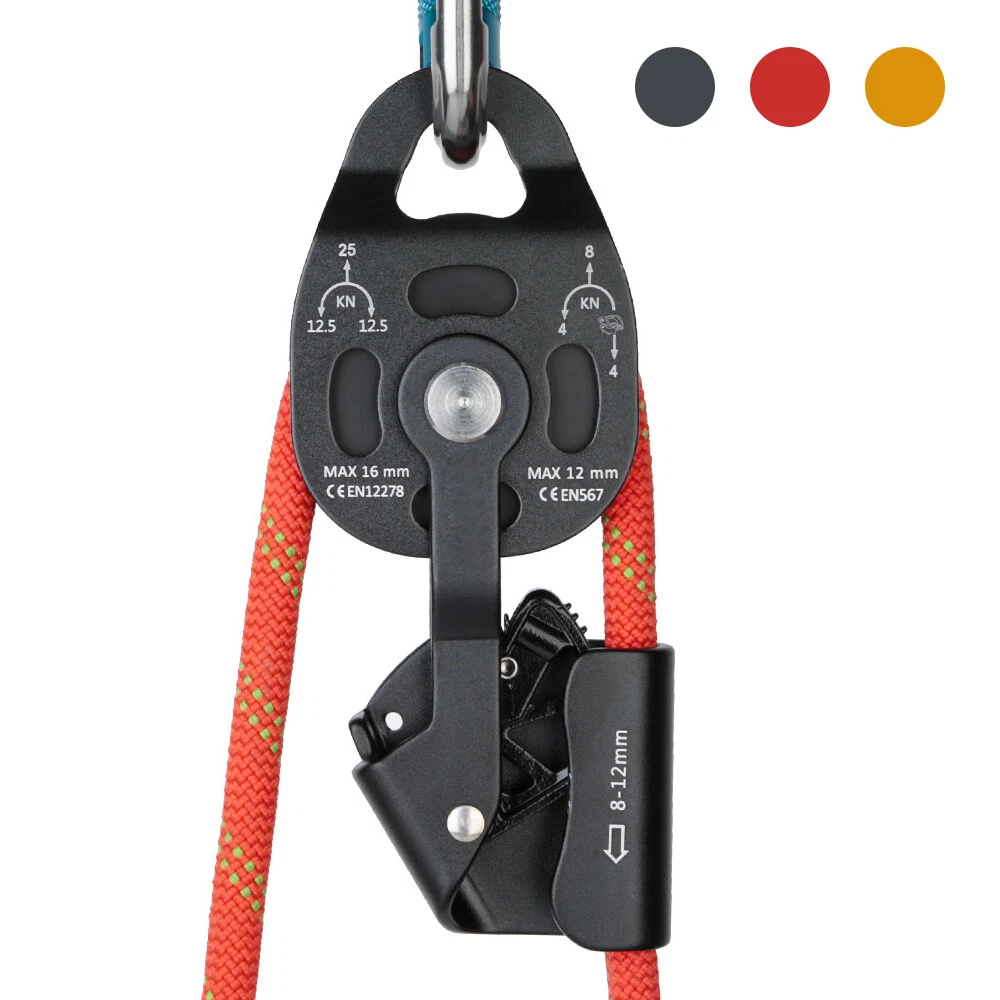 Self locking Pulley Progress Capture Swing Side for Heavy Hauling Lifting System