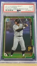 Kevin Kramer - 2015 Bowman Draft Chrome Green Refractor   PSA 9  #14/99