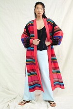 Anthropologie Conditions Apply Striped Cover-Up Kimono One Size