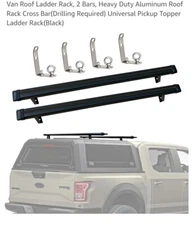 Su ying Van Roof Ladder Rack, 2 Bars, Heavy Duty Aluminum Roof Rack Cross Bar...