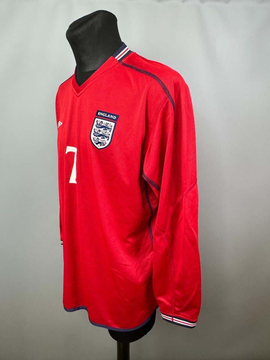 ENGLAND 2002 2004 BECKHAM AWAY SHIRT FOOTBALL SOCCER UMBRO