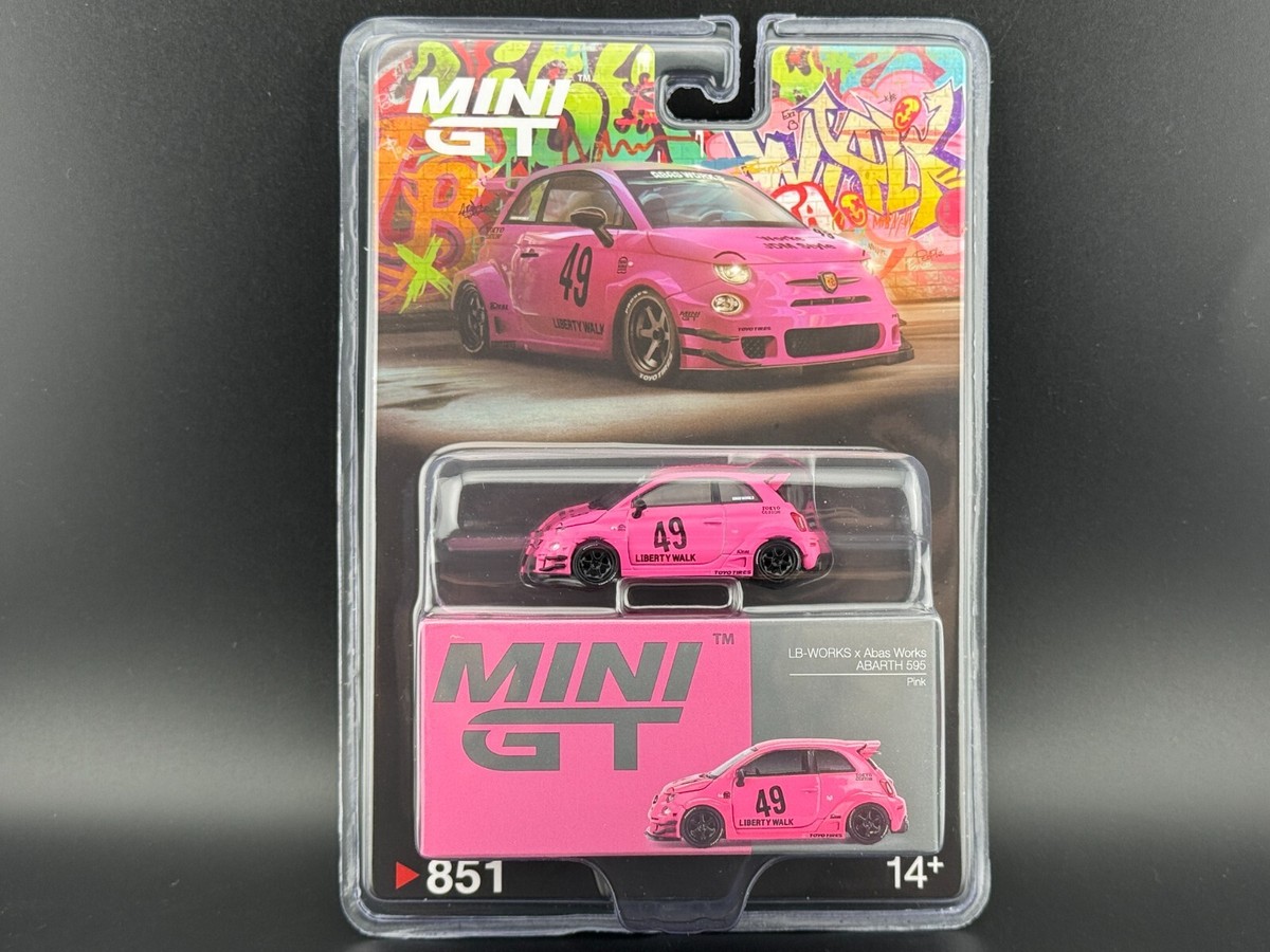 Mini GT ABARTH 595 LB-WORKS x Abas Works Pink #851 1/64 | eBay