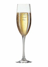 Personalised 8oz Single Champagne Flute Glass, For My Bride To Be Engraved Gift 