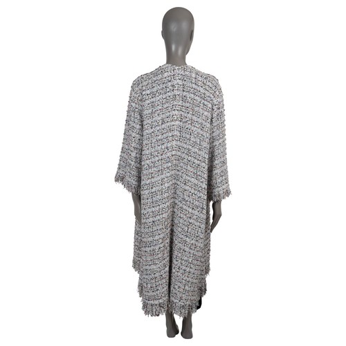 70533 auth CHANEL white 2018 18C GREECE OVERSIZED SEQUIN TWEED Coat Jacket 38 S - Picture 3 of 7