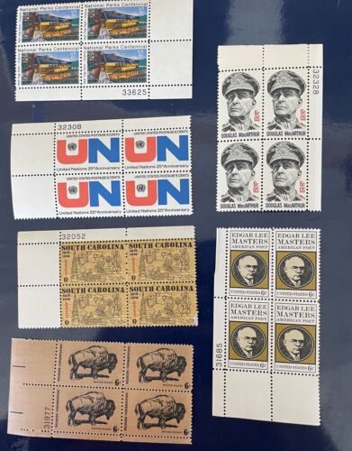 22 US Plate Blocks. 1960’s-1970’s. All 6c & MNH. No Duplicates. - Picture 2 of 4