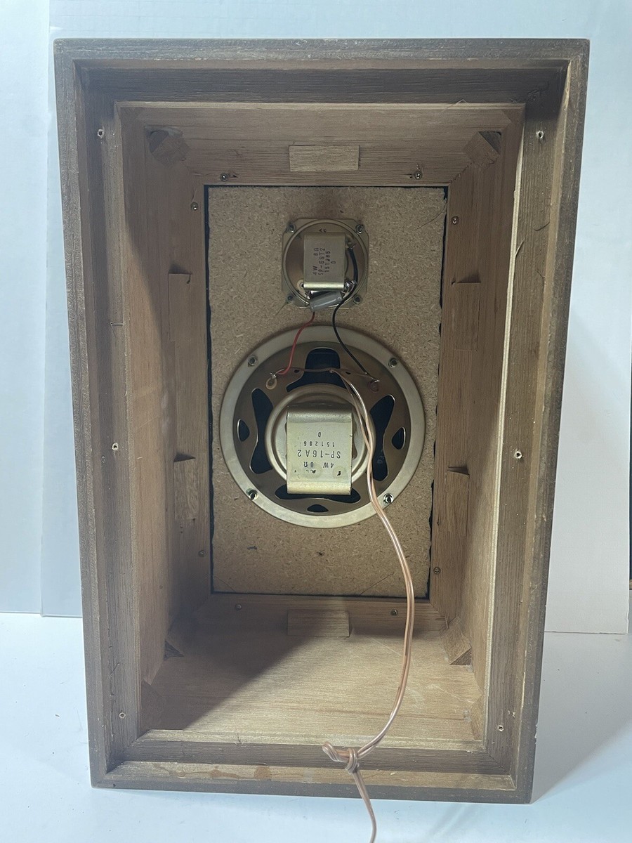 Rare Find Vintage Realistic Hi-Fi Speaker Wood Grain 15.5”x