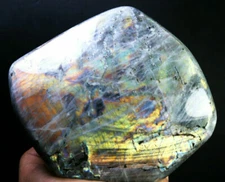 3.79lb Natural Polished Rainbow ! Flash Labradorite Spectrolite Freeform Stone