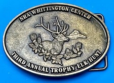 Nra 3Rd Annual Trophy Elk Hunt National Rifle Association Vintage Belt Buckle