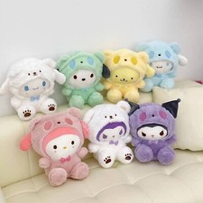 Sanrio 25Cm Kuromi Cinnamoroll Cross Dressing Plush Doll Hello Kitty Kawaii My M