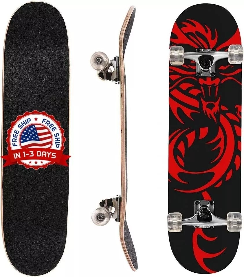 Skateboard De 31" Patineta Profesional Para Hacer Trucos Y Aprendar A Montar