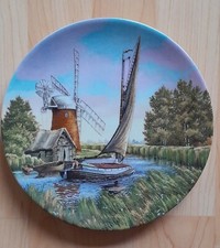 Royal Worcester Romance of the Waterways Plate 'Under Sail' by Roger Kent