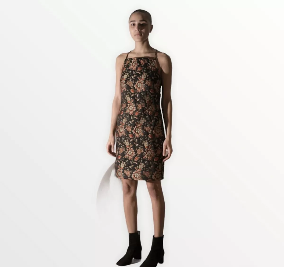 Nomia Garmentory Square Neck Brocade Mini Dress Floral Women s Size 6