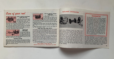 Vintage Penn Reels Instruction And Parts Manual