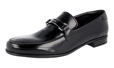PRADA Leather Logo Penny Loafer Dress Shoes 2DB145 Black NEW -  US 11.5 EU 44,5