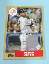 2022 Topps Series 1 35th Anniversary 1987 Relic - DEREK JETER Yankees JERSEY 