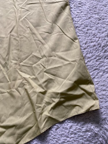 Geoffrey Beene Men Button-Down Short Sleeve Shirt Quick Dry Mustard Size 19 Tall - Picture 2 of 11