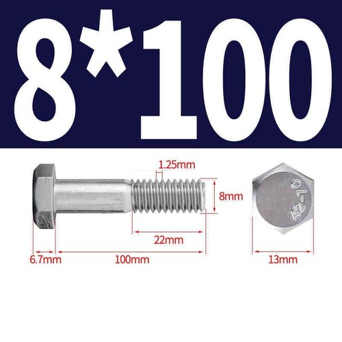 M6 M8 M10 M12 Part Threaded Hexagon Head Bolts Hex Screws A2-70 Stainless Steel - Picture 34 of 107