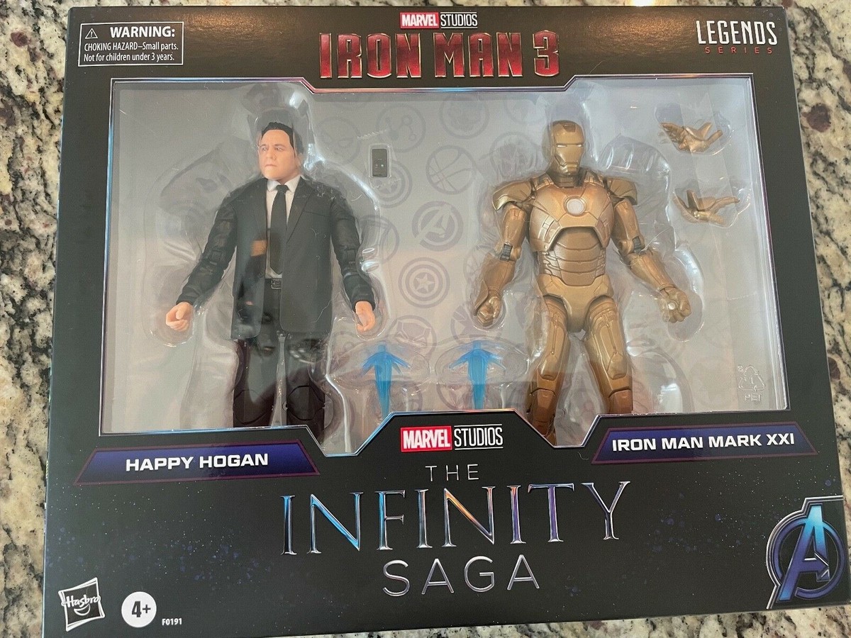 Iron Man Mark 21 XXI & Happy Hogan Marvel Legends MCU Avengers New