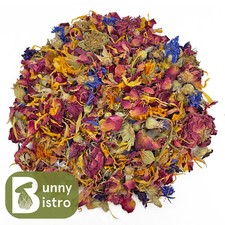 Bunny Bistro Premium Dried Flower Mix 100g - 1kg, Rabbit Treat, Guinea Pig, Degu