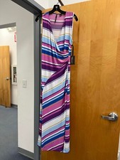 Skye's The Limit Maxi Dress Multicolor Stripe Sleeveless Medium NWT $69