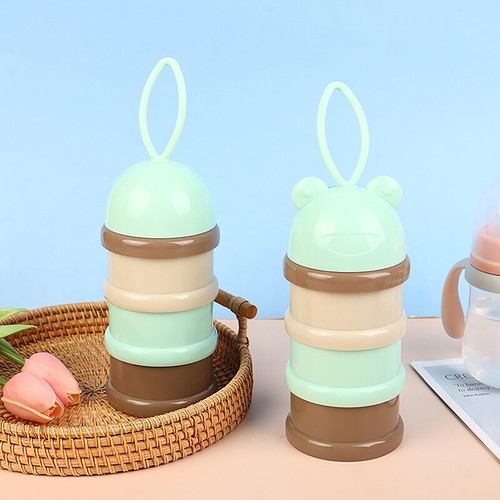 3-Layer Baby Formula Milk Storage Container For Travel Cereal Powder Dispenser