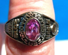 SOUTHEASTERN HIGH SCHOOL RING 2016 PINK STONE KARLIE SIZE 6.25