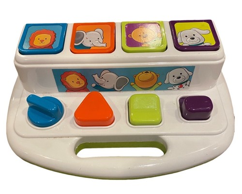 Baby Toddler Push & Turn Learning Skills Pop Up Cute Animals/Colorful By Battat - Picture 2 of 2
