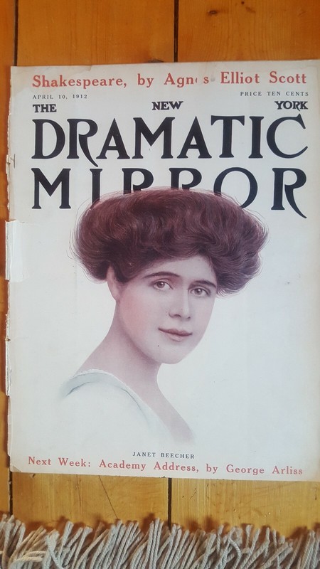 Apr 10, 1912 New York Dramatic Mirror with Janet Beecher cover