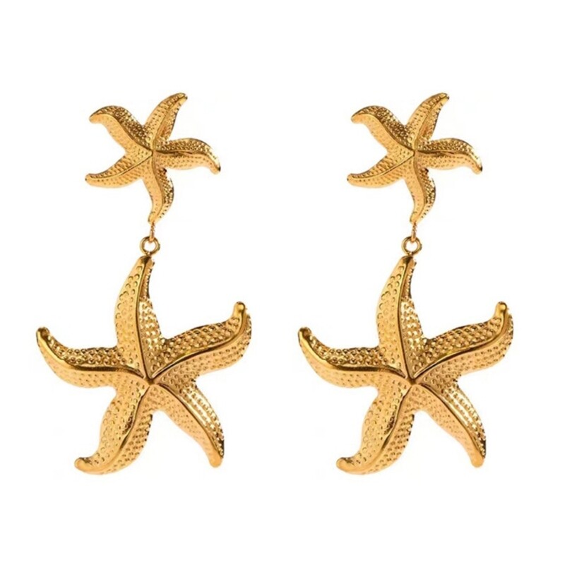 Stylish Summer Beach Star Dangle Earrings for Women Holiday Wear