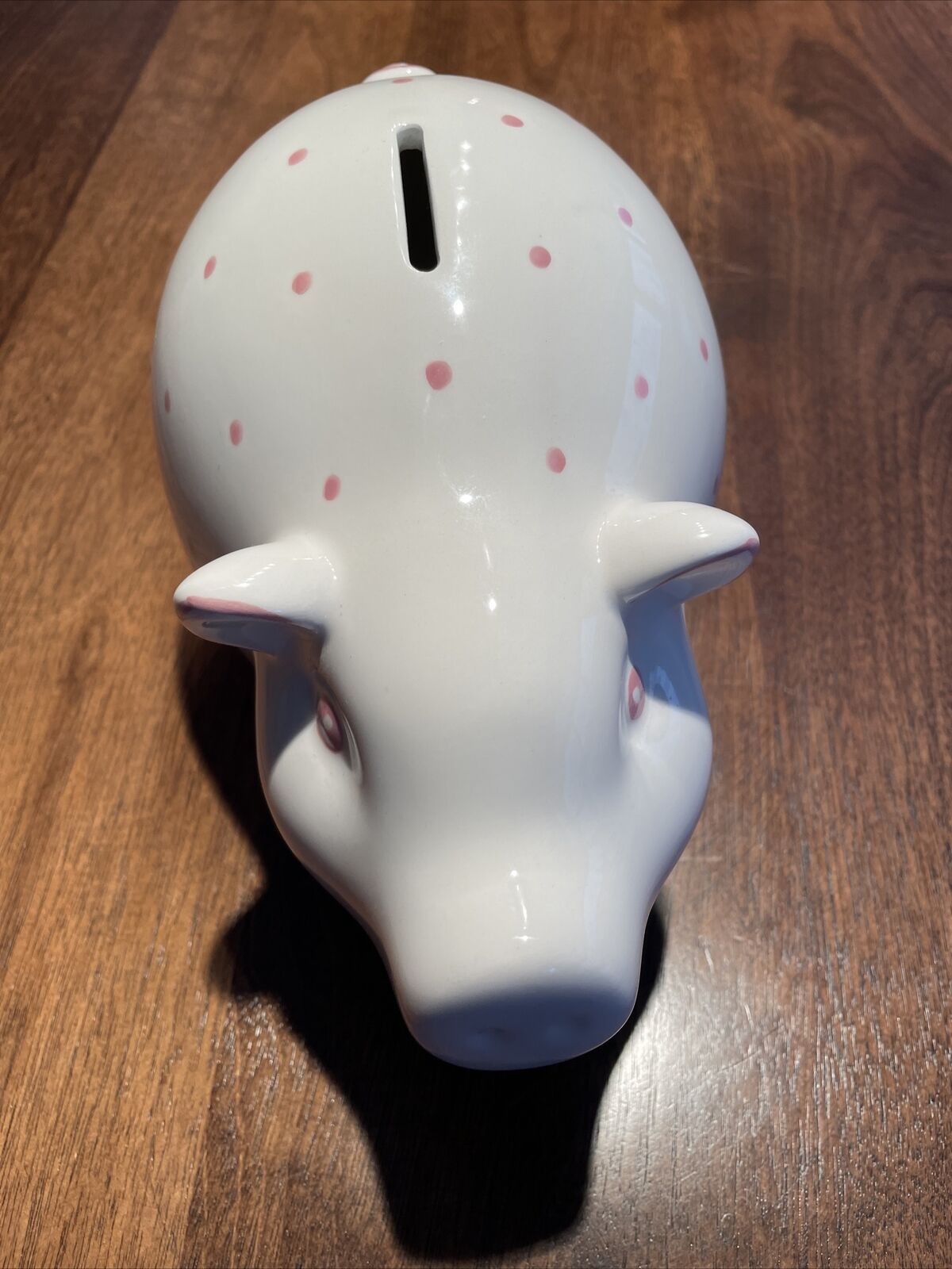 Color Block piggy bank in earthenware.