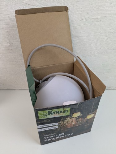 LED Solar Kugelleuchte Hängeleuchte für Garten Balkon 20cm Gartenkugel hängend - Bild 4 von 6