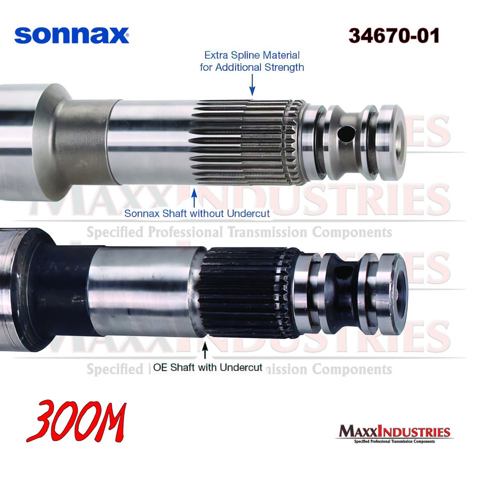 Sonnax Performance 4L80E 4L85E Input Shaft – 300M Heavy Duty, Handles Up To 1000HP (Part #34670-01)