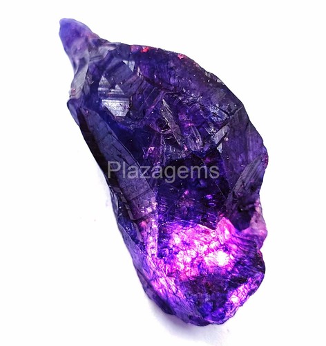 NATURAL CERTIFIED 210 CT PURPLE AMETHYST RAW ROUGH GEMSTONE COLOR DYED 4OUF - Picture 6 of 9