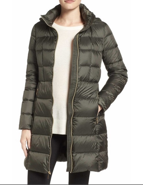 michael kors green puffer coat