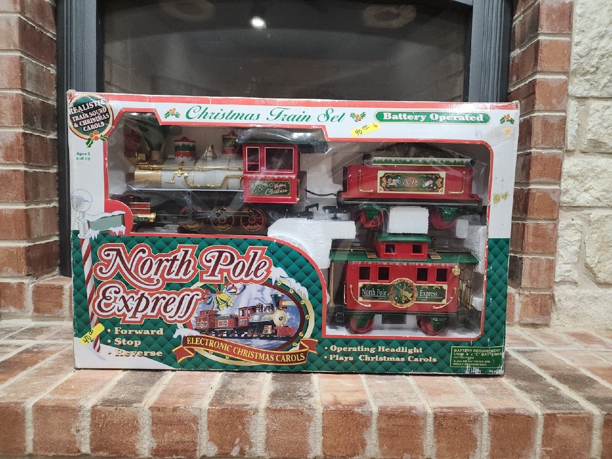 VINGAGE 1998 North Pole Express Train Set w/Train Sounds