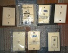 LEVITON BEIGE 4-WIRE PHONE JACK RJ11 MODULAR TELEPHONE WALL PLATES—LOT OF 7 — photo 1