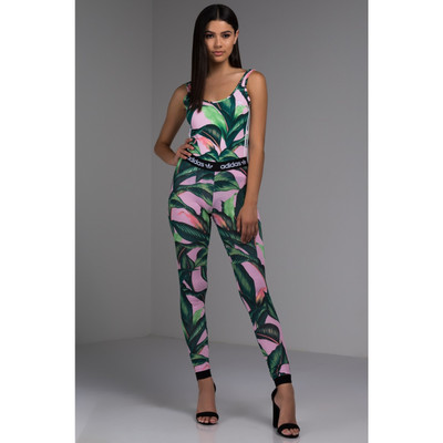 adidas palm leaf pink & green