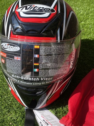 Nitro N311-V Full Face Motorcycle Motorbike Helmet ACU Gold, Size XS New - Picture 3 of 8