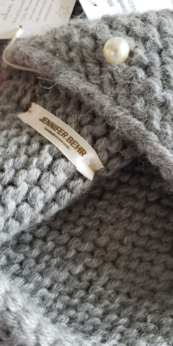 $350 Jennifer Behr Swarovski Pearl-Embellished Alpaca Beanie  display picture 1