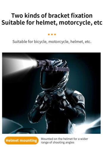 Linterna 4K/1080P HD Cámara Casco Montar Grabadora Impermeable Cámara de Acción - Imagen 10 de 23