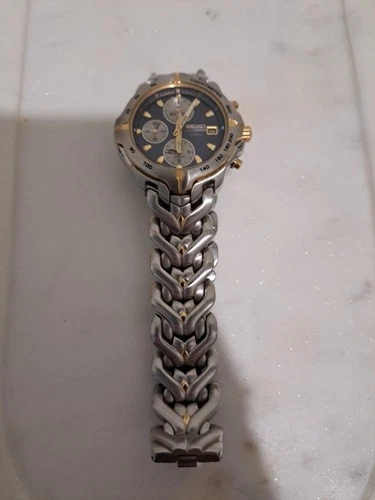 Not Working Seiko 30E4-B.i Tachymeter Chronograph 100m Vintage