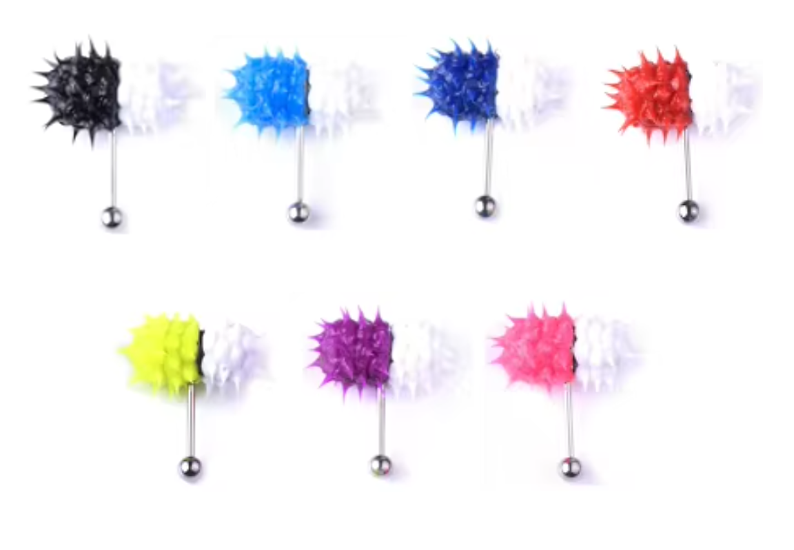Koosh Metal Tickler Vibrating Tongue Ring 14g Piercing bar Barbell Stud  Battery
