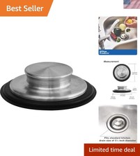 Compact 3 1/2" Stainless Steel Sink Stopper - Quick Install Drain Protector