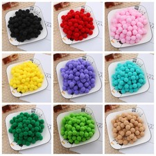200/400pcs High-Elastic Pom Poms 14mm Super Bouncy Fuzzy Balls Creative Craft
