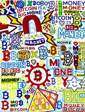 BITCOIN IS A BIG MONEY MAGNET FINE ART POP ART ORIGINAL COMIC COLOR ART | eBay US