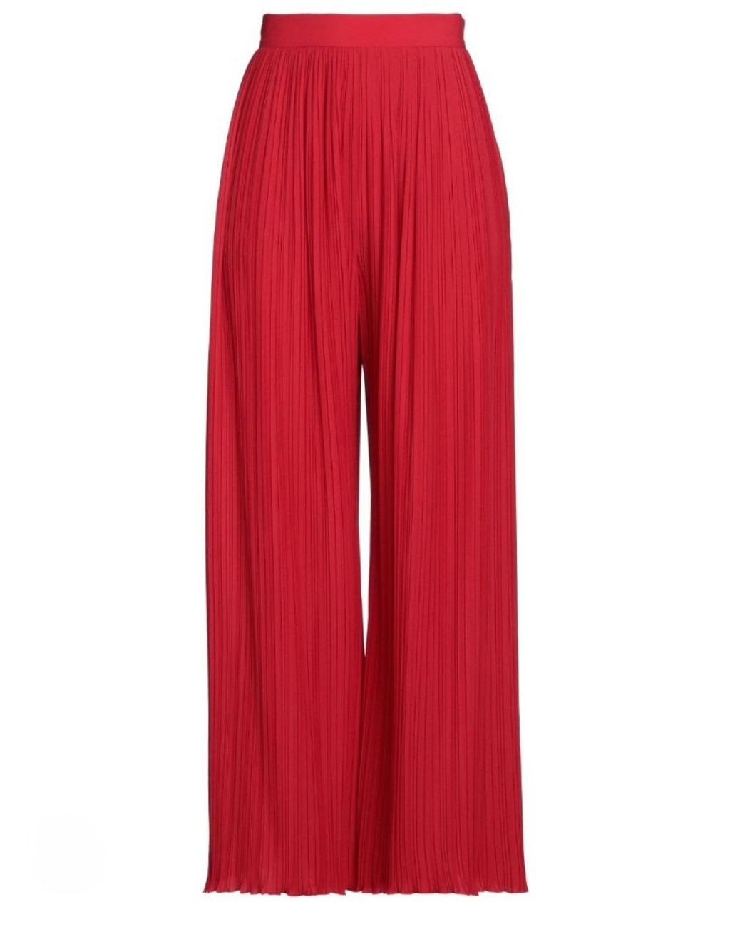 LANVIN Red Pleated Wide Leg Pants Size 44 12